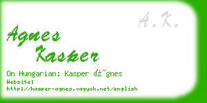 agnes kasper business card